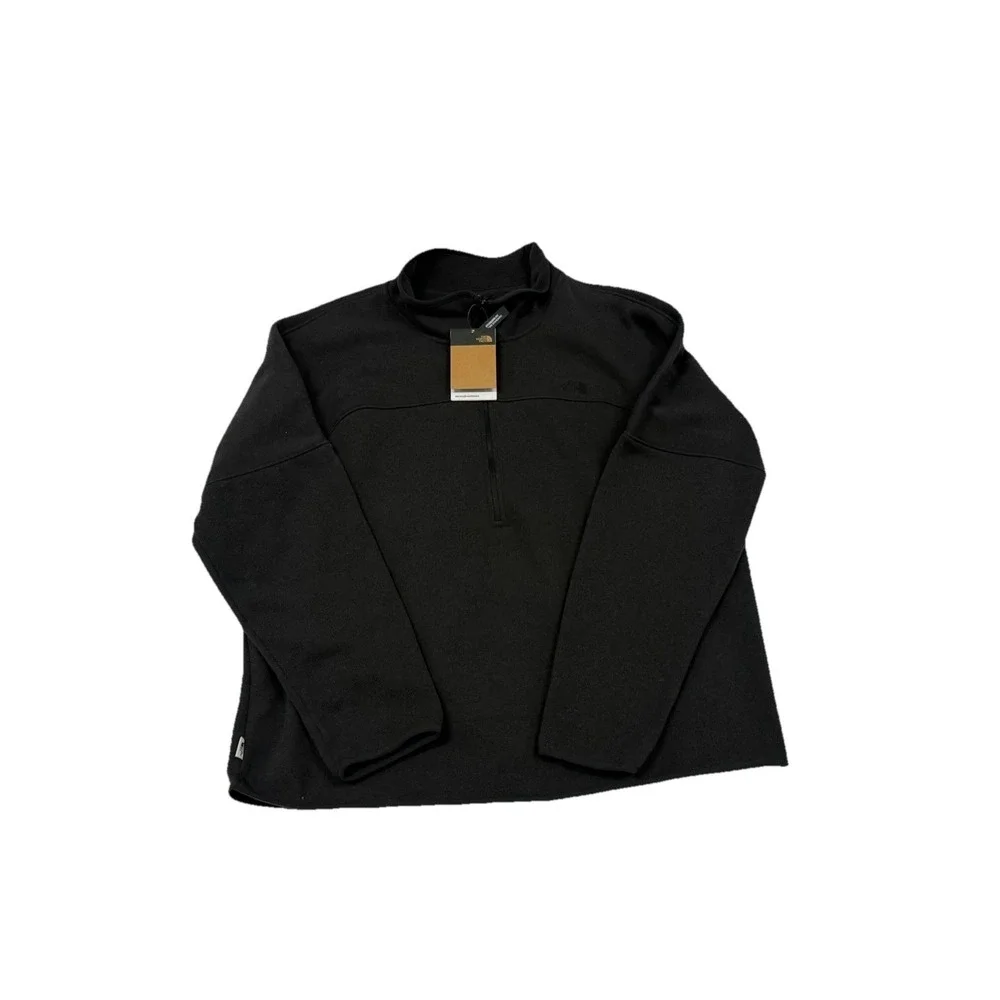 Size 2XL - North Face Men's Big Front Range 1/2 Zip Fleece Jacket Black Heather
